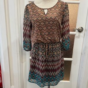 BeBop Multicolor Patterned Dress